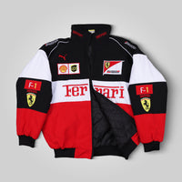 Ferrari Racing Jacket - White - Circuit Vintage